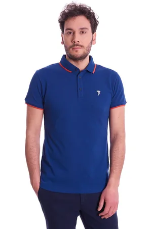 Trussardi Polo trussardi con profili a contrasto, colore