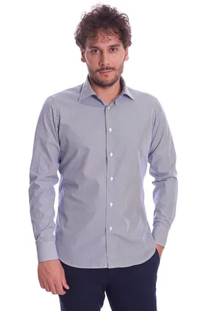 Brancaccio Camicia rigata collo italiano lapo, colore