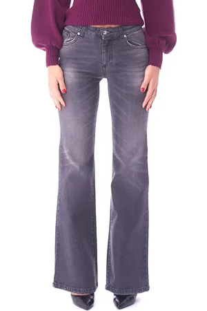 White Wise Jeans a zampa , colore