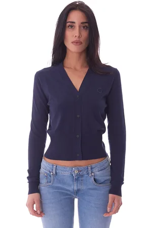 Trussardi Cardigan trussardi con logo ricamato, colore
