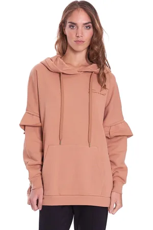 Trussardi Felpa con cappuccio e rouches , colore