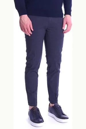 RE-HASH Pantalone re hash leggero a quadri mucha con risvolto, colore