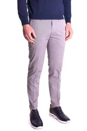 RE-HASH Pantalone re hash mucha microfantasia con risvolto, colore