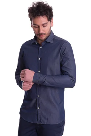 MASTRICAMICIAI Camicia in denim leggero slim fit, colore