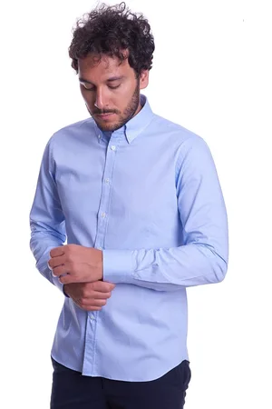 Brancaccio Camicia microfantasia slim fit button down, colore