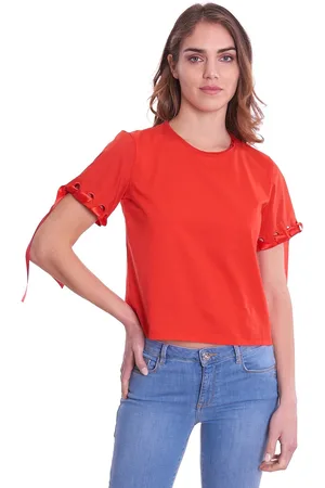Luckylu T-shirt con applicazioni in raso, colore