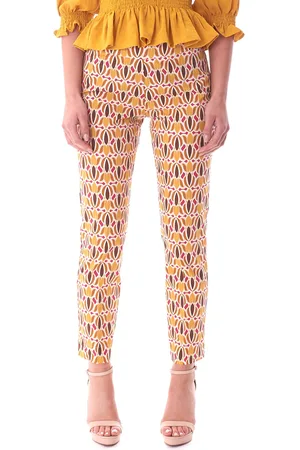 Maria Bellentani Pantalone sigaretta a fantasia, colore