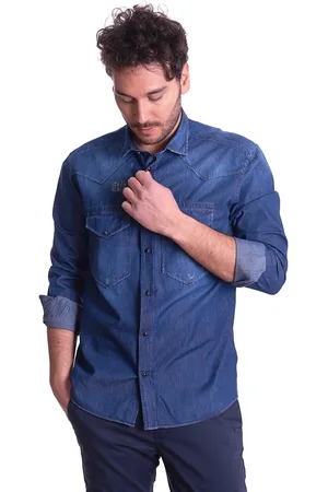 MASTRICAMICIAI Camicia texana in denim regular fit, colore