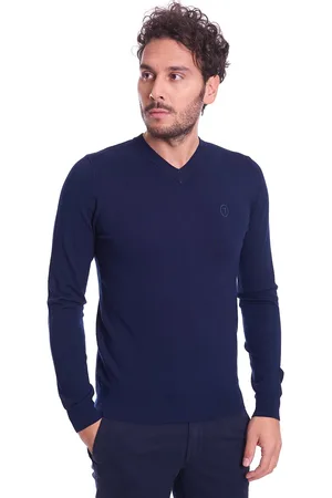 Trussardi Maglia scollo a v slim fit in viscosa, colore