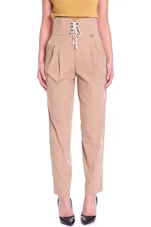 Twin-Set Pantalone vita alta con pinces, colore