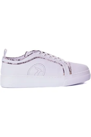 Trussardi Sneaker trussardi con profili pitonati bianca, colore