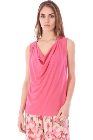 Luckylu Top in jersey con drappeggio, colore