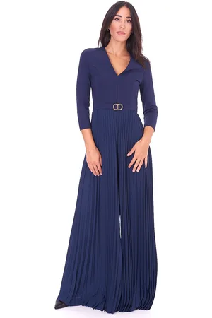 Twin-Set Tuta plissettata con logo , colore