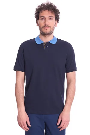 Halston Heritage Polo in piquet con collo a contrasto, colore