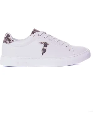 Trussardi Sneaker trussardi con logo pitonato bianca, colore