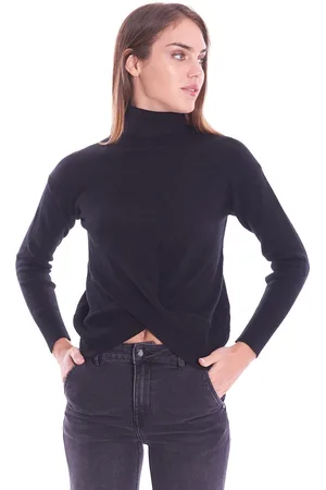 White Wise Maglia collo alto ad incrocio, colore