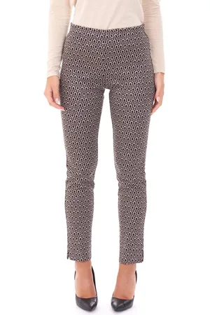 Maria Bellentani Pantalone sigaretta a fantasia, colore