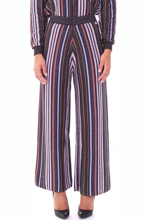 White Wise Pantalone rigato in lurex, colore