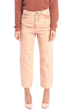 Twin-Set Jeans con pietre barrel fit, colore