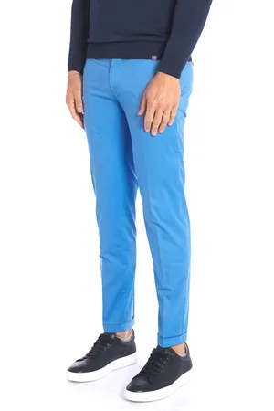 RE-HASH Pantalone micro quadro re hash stretch leggero con risvolto mucha, colore