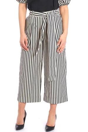 Twin-Set Pantalone cropped rigato, colore