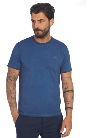 sun68 T-shirt dyed con logo a contrasto, colore