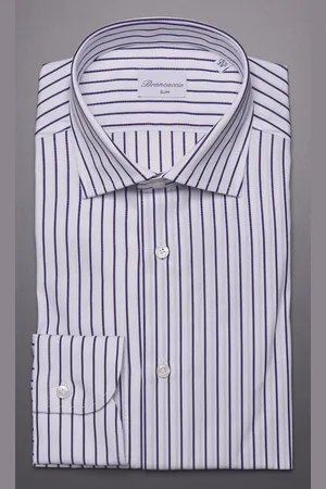 Brancaccio Camicia collo giò slim fit riga , colore