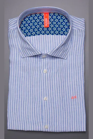 sun68 Camicia rigata in lino, colore