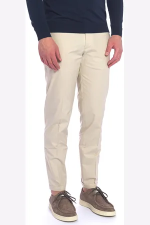 RE-HASH Pantalone re hash stretch super leggero con risvolto mucha, colore