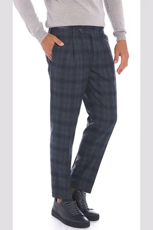 TELERIA ZED Pantalone in lana a quadri helmut con pinces, colore