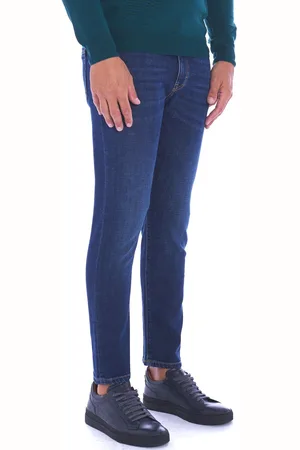 TELERIA ZED Jeans platino mark zip navy lavato, colore
