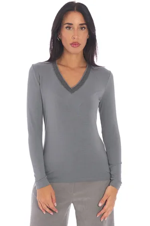 Maria Bellentani Maglia in jersey con profili in lurex, colore