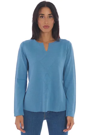 Maria Bellentani Maglia scollo goccia a rombi, colore