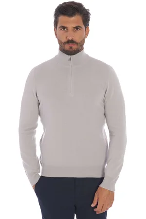 Gran Sasso Maglia lupo zip in lana e cashmere, colore