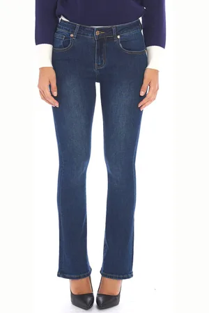 White Wise Jeans a zampa lavato, colore