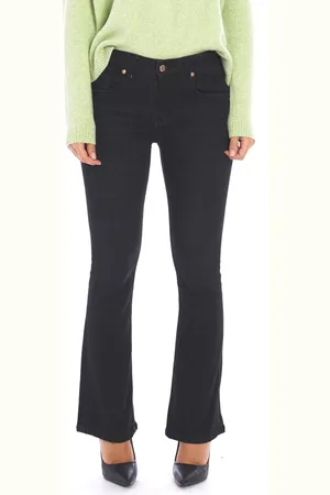 White Wise Jeans a zampa , colore