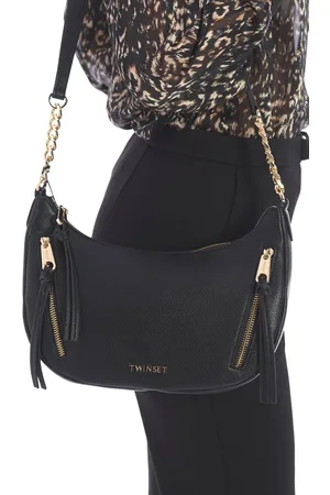 Twin-Set Borsa a tracolla con zip e nappine, colore