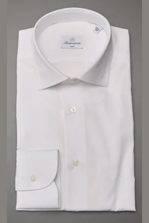 Brancaccio Camicia bianca liscia, colore