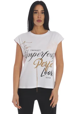 Twin-Set T-shirt stampata con pietre, colore