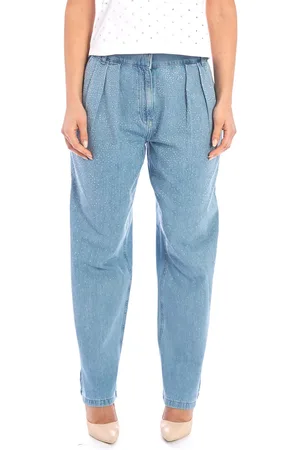 Twin-Set Jeans gamba larga con strass, colore