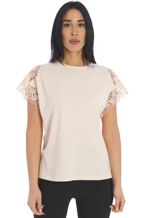 Twin-Set T-shirt con maniche in pizzo, colore