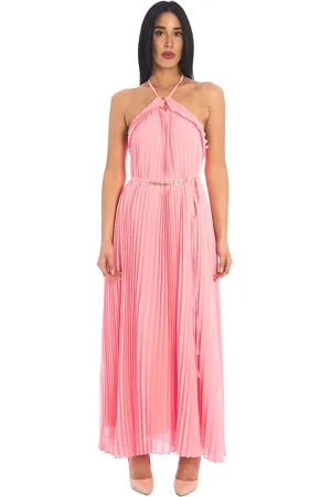 Twin-Set Abito lungo plissettato con cintura, colore