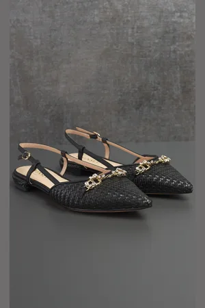 Twin-Set Ballerine sling back intrecciato, colore