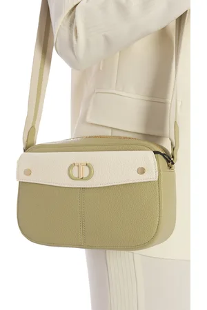 Twin-Set Borsa a tracolla bicolore con logo, colore