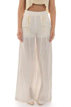 Twin-Set Pantalone palazzo con intrecci, colore