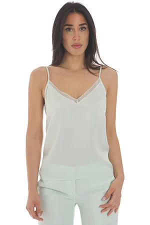 Twin-Set Top con bordo in pizzo, colore