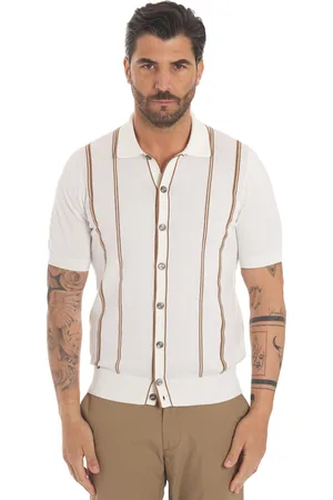 Gran Sasso Polo camicia in puro cotone rigata, colore