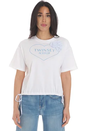 Twin-Set T-shirt stampata con fiore, colore