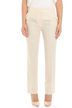 Twin-Set Pantalone gamba dritta in misto lino, colore