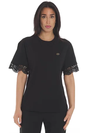 Twin-Set T-shirt con maniche rifinite in pizzo, colore